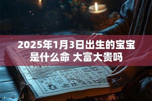 2025年1月3日出生的宝宝是什么命 大富大贵吗