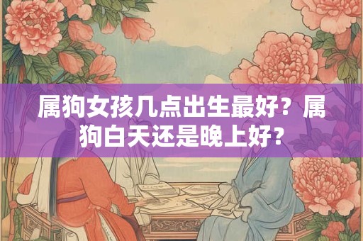 属狗女孩几点出生最好？属狗白天还是晚上好？