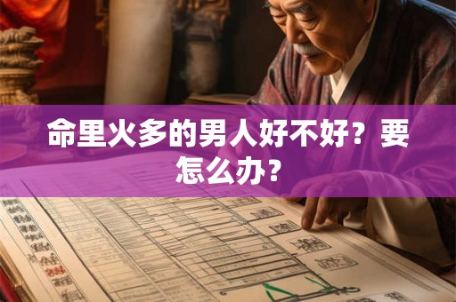 命里火多的男人好不好？要怎么办？