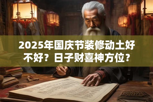 2025年国庆节装修动土好不好？日子财喜神方位？