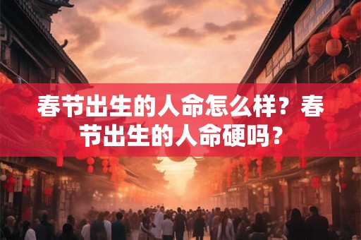 详细阅读:春节出生的人命怎么样?春节出生的人命硬吗? 春节出生的人命怎么样?春节出生的人命硬吗?