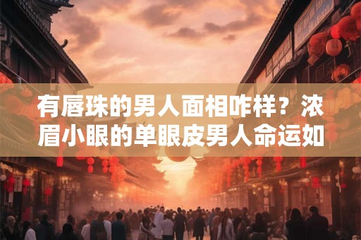 有唇珠的男人面相咋样？浓眉小眼的单眼皮男人命运如何