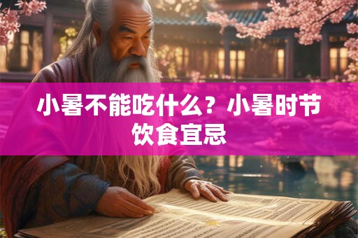 小暑不能吃什么？小暑时节饮食宜忌