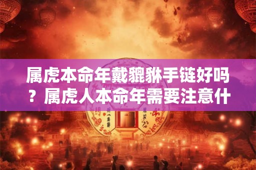 属虎本命年戴貔貅手链好吗？属虎人本命年需要注意什么？