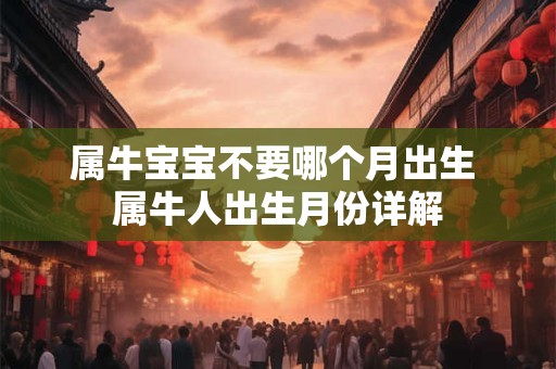 属牛宝宝不要哪个月出生 属牛人出生月份详解
