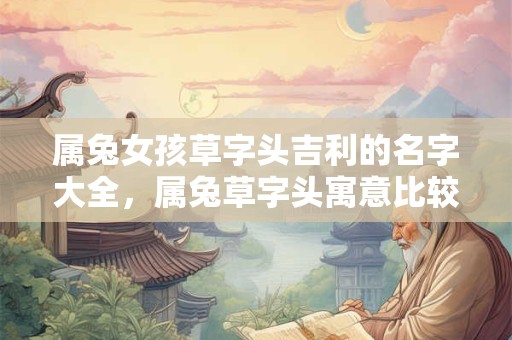 属兔女孩草字头吉利的名字大全，属兔草字头寓意比较好的字