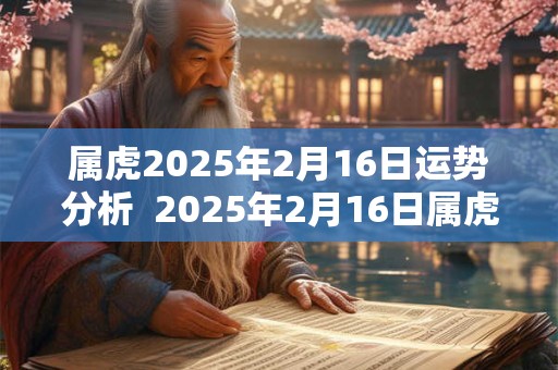 属虎2025年2月16日运势分析  2025年2月16日属虎今日运势