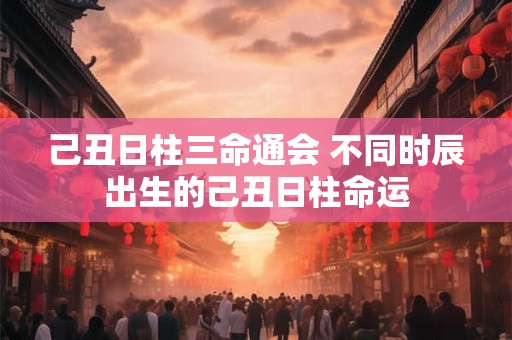 己丑日柱三命通会 不同时辰出生的己丑日柱命运