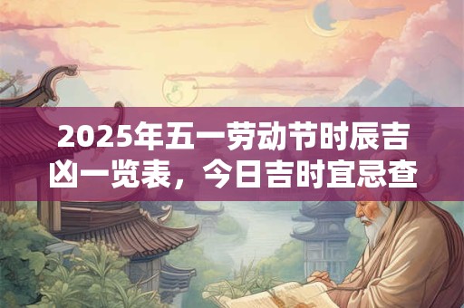 2025年五一劳动节时辰吉凶一览表，今日吉时宜忌查询