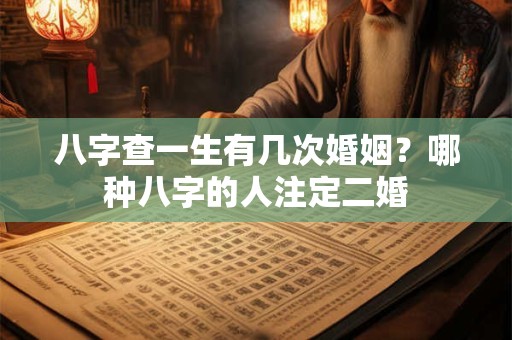 八字查一生有几次婚姻？哪种八字的人注定二婚