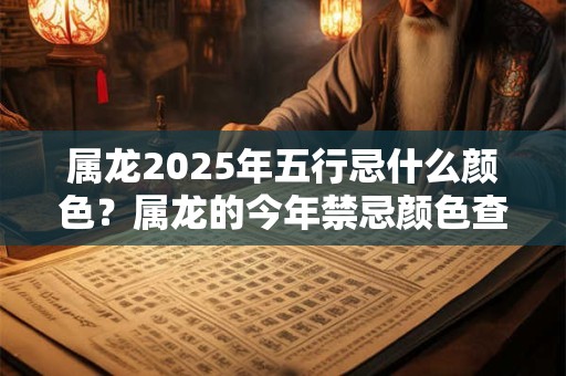 属龙2025年五行忌什么颜色？属龙的今年禁忌颜色查询