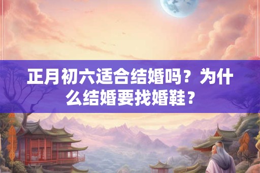 正月初六适合结婚吗？为什么结婚要找婚鞋？