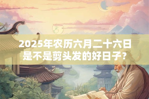2025年农历六月二十六日是不是剪头发的好日子？