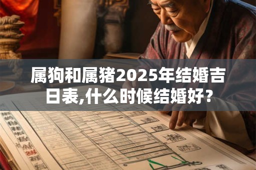 属狗和属猪2025年结婚吉日表,什么时候结婚好？