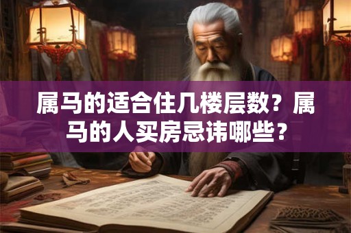 属马的适合住几楼层数？属马的人买房忌讳哪些？