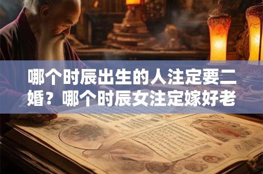 哪个时辰出生的人注定要二婚？哪个时辰女注定嫁好老公？