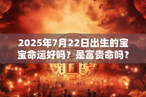 2025年7月22日出生的宝宝命运好吗？是富贵命吗？