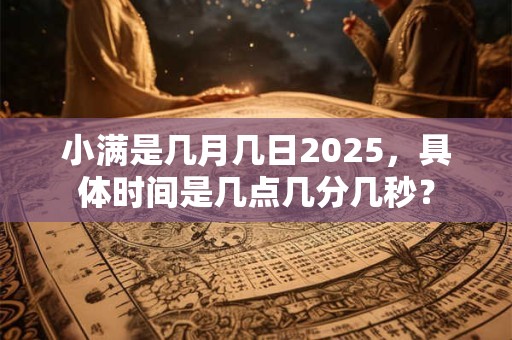 小满是几月几日2025，具体时间是几点几分几秒？