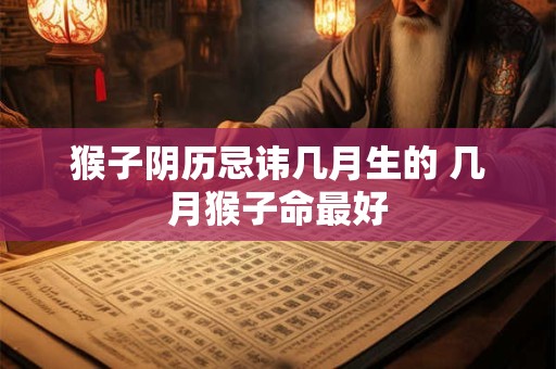 猴子阴历忌讳几月生的 几月猴子命最好
