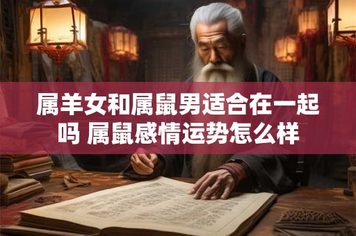 属羊女和属鼠男适合在一起吗 属鼠感情运势怎么样