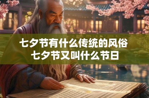 七夕节有什么传统的风俗 七夕节又叫什么节日
