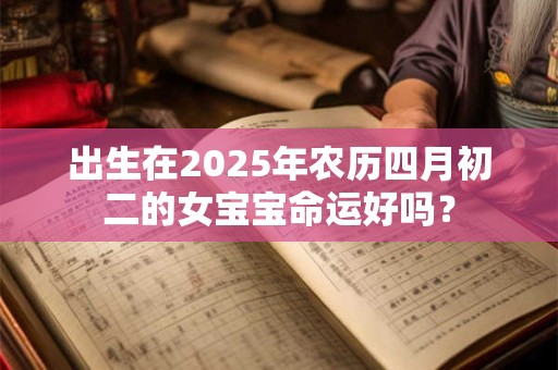 出生在2025年农历四月初二的女宝宝命运好吗？