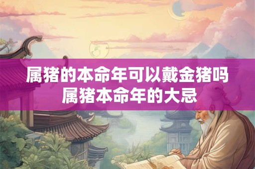 属猪的本命年可以戴金猪吗 属猪本命年的大忌