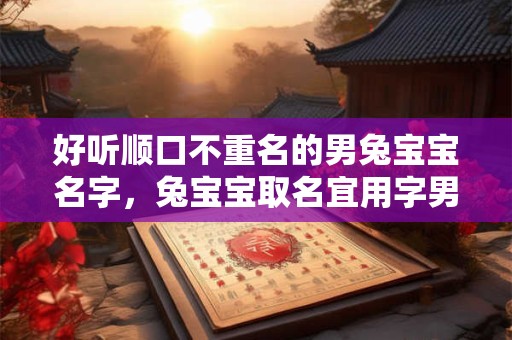 好听顺口不重名的男兔宝宝名字，兔宝宝取名宜用字男孩