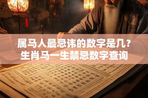属马人最忌讳的数字是几？生肖马一生禁忌数字查询