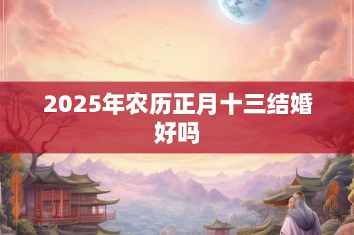 详细阅读:2025年农历正月十三结婚好吗 2025年农历正月十三结婚好吗