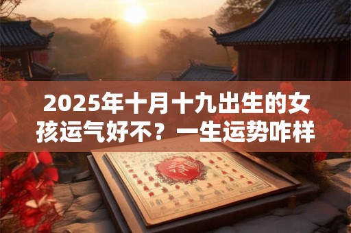 2025年十月十九出生的女孩运气好不？一生运势咋样