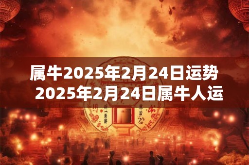 属牛2026年2月24日运势  2026年2月24日属牛人运势详解