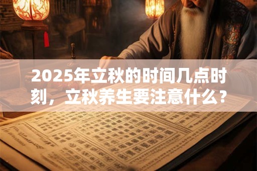 2025年立秋的时间几点时刻，立秋养生要注意什么？