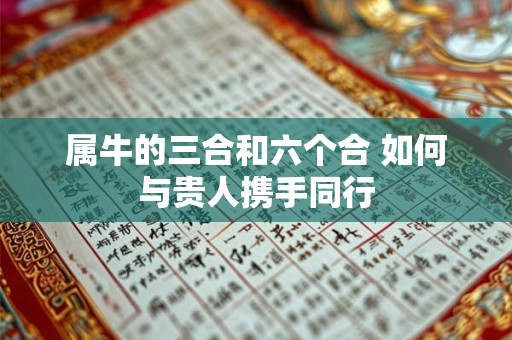 属牛的三合和六个合 如何与贵人携手同行