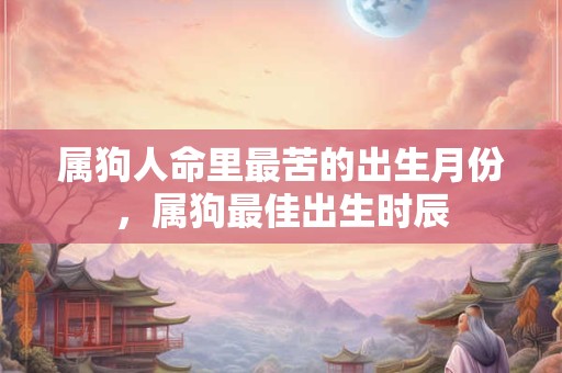 属狗人命里最苦的出生月份，属狗最佳出生时辰
