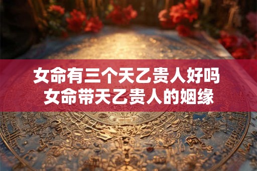女命有三个天乙贵人好吗 女命带天乙贵人的姻缘