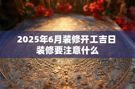 2025年6月装修开工吉日 装修要注意什么