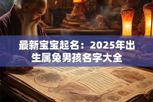 最新宝宝起名：2025年出生属兔男孩名字大全