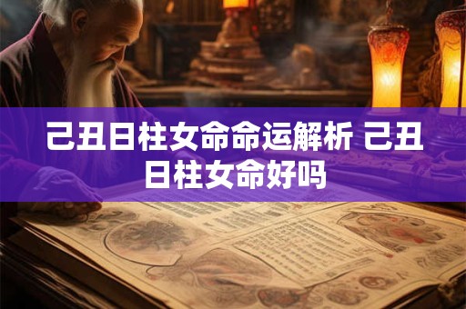 己丑日柱女命命运解析 己丑日柱女命好吗