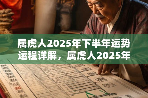 属虎人2025年下半年运势运程详解，属虎人2025年大忌