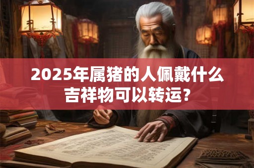 2025年属猪的人佩戴什么吉祥物可以转运？
