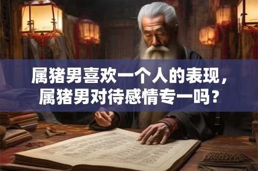 属猪男喜欢一个人的表现，属猪男对待感情专一吗？