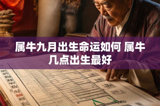 属牛九月出生命运如何 属牛几点出生最好