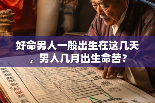 好命男人一般出生在这几天，男人几月出生命苦？