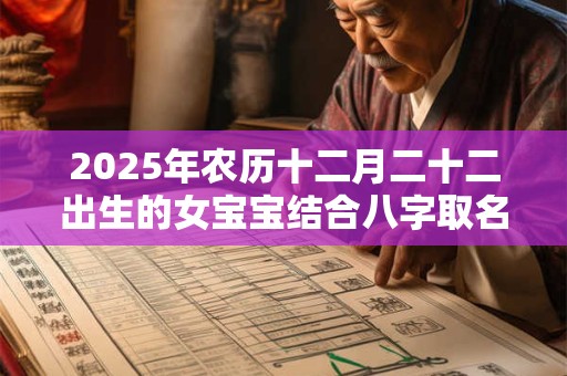 2025年农历十二月二十二出生的女宝宝结合八字取名大全