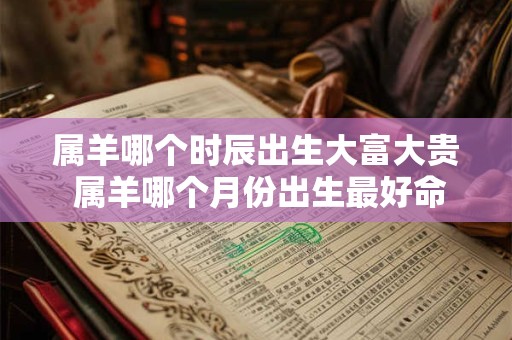 属羊哪个时辰出生大富大贵 属羊哪个月份出生最好命