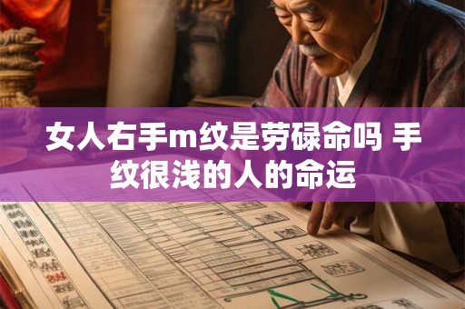 女人右手m纹是劳碌命吗 手纹很浅的人的命运