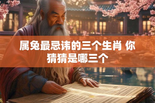 属兔最忌讳的三个生肖 你猜猜是哪三个
