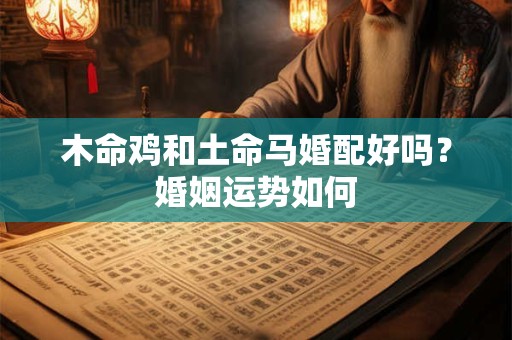 木命鸡和土命马婚配好吗？婚姻运势如何