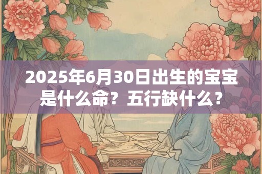 2025年6月30日出生的宝宝是什么命？五行缺什么？
